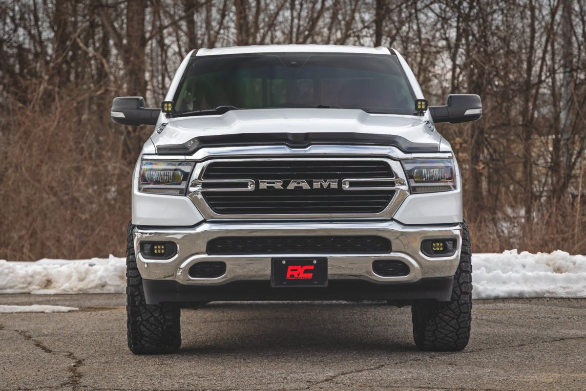 Ram 1500 Hood Protector - Rough Country - Gloss Black - '19-'26